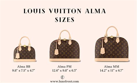 lv alma bb size in cm|louis vuitton alma bb vintage.